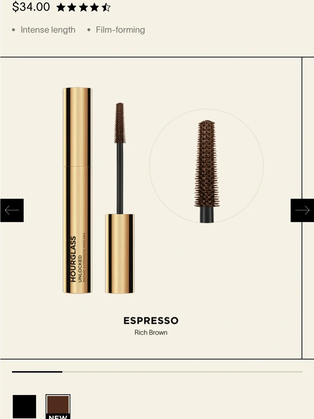 Hourglass Unlocked Mascara — Espresso Rich Brown